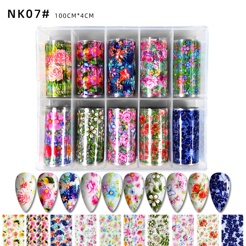 Reflekterande mosaik Nail Art Transfer Folie