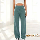 Casual byxor med hög midja stretch för kvinnor