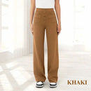 Casual byxor med hög midja stretch för kvinnor