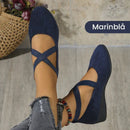 Bekväma, lätta, halkfria, andningsbara platta ortopediska skor för kvinnor