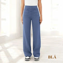 Casual byxor med hög midja stretch för kvinnor