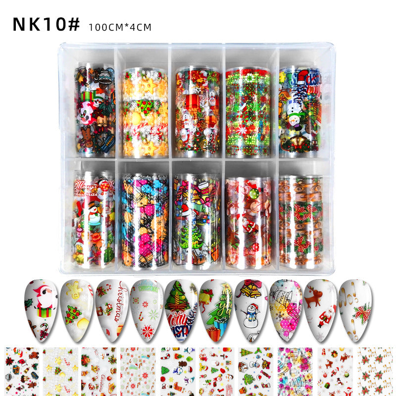 Reflekterande mosaik Nail Art Transfer Folie