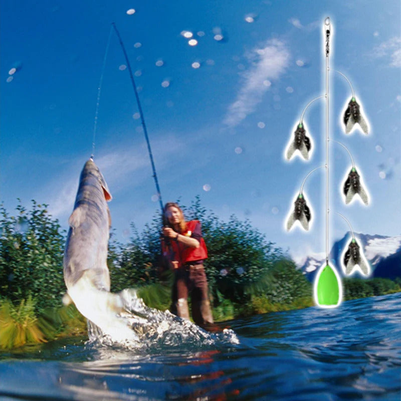 Konstflugfiskeset med flera krokar