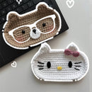 Virkad björnglasögonhållare, morsdagspresent, dekorativt glasögonställ