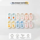 Babykammad bomull Svettabsorberande anti-slip båtstrumpor (2 par)