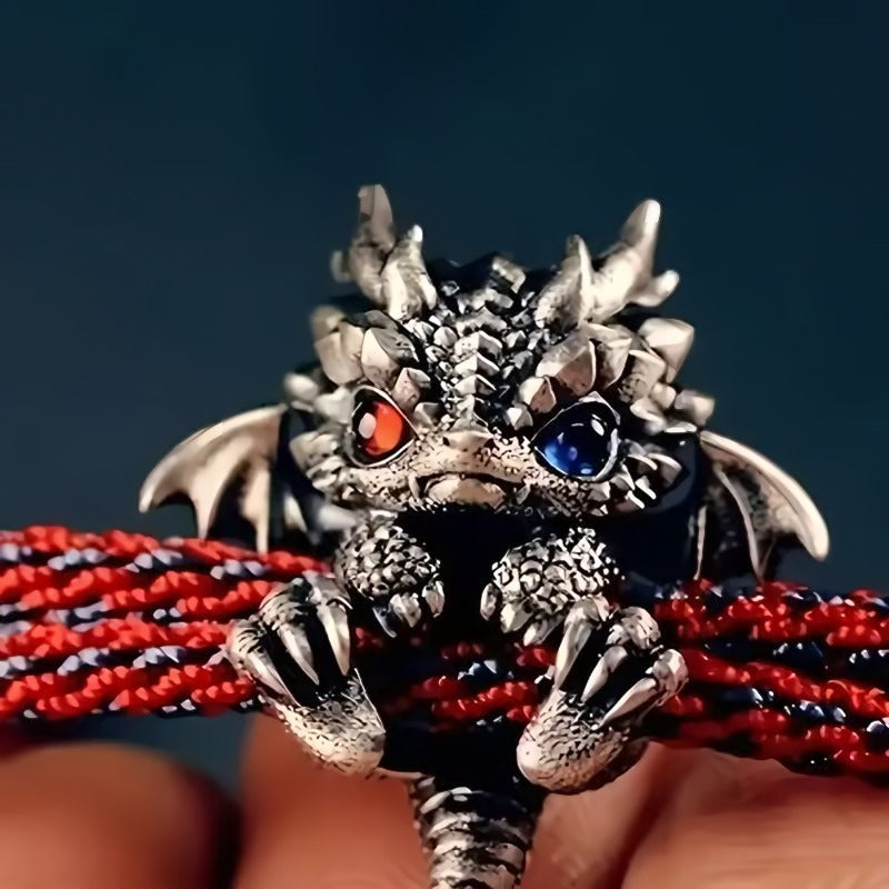 🐲🎁Söt Silver Dragon Armband