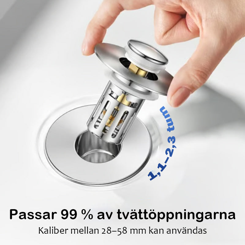 2-i-1 popup-handfatstopp för badrum