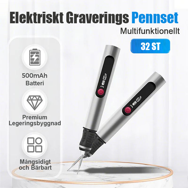 32 PCS Multifunktionell elektrisk gravyrpenna Ki
