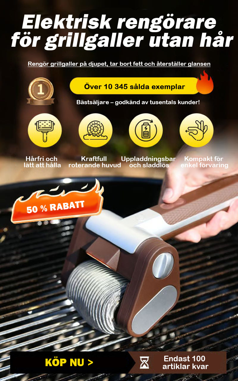 Grillborste i rostfritt stål