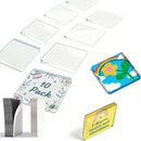 10-pack 5 x 5 cm genomskinliga akrylmagneter för gör-det-själv-kylskåp med självhäftande baksida