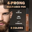 Ultrafin fyrstiftig vattentät naturlig ögonbrynspenna