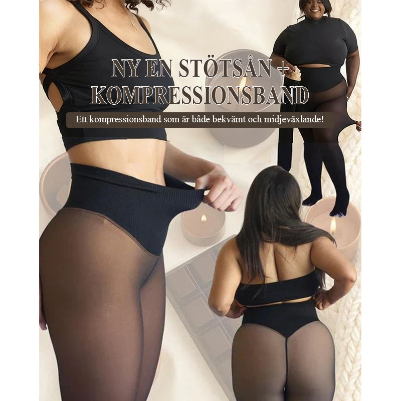 Högmidjade stretchiga shaping-tights