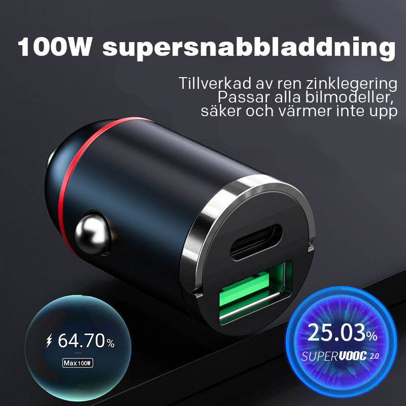 Osynlig snabbladdare för bilen (med metallring)