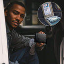 Stöldskyddad Swipe-korthållare i äkta läder