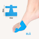 Förskuren kinesiologitejp för korrigering av hallux valgus