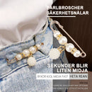 Brosch med pärlor dekorativ klädnypa