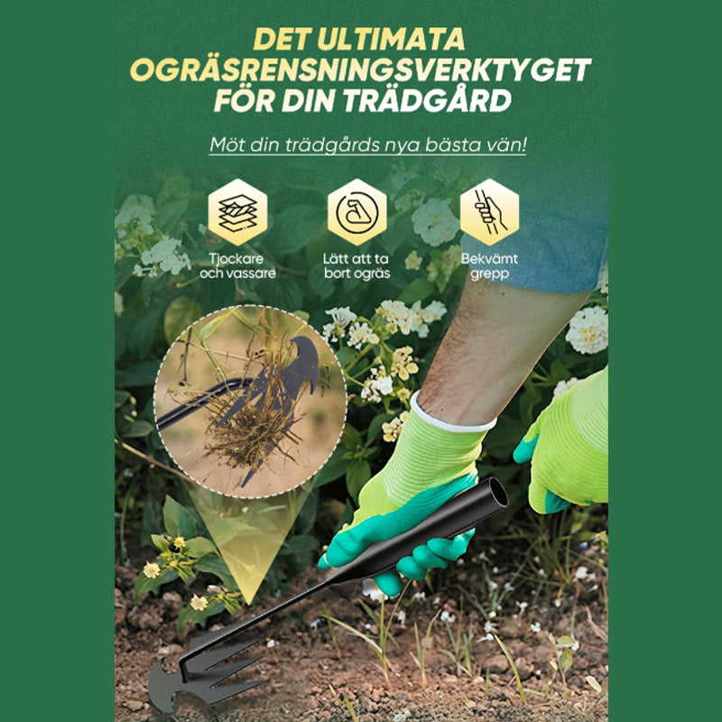 Bärbart verktyg för ogräsrensning i trädgården