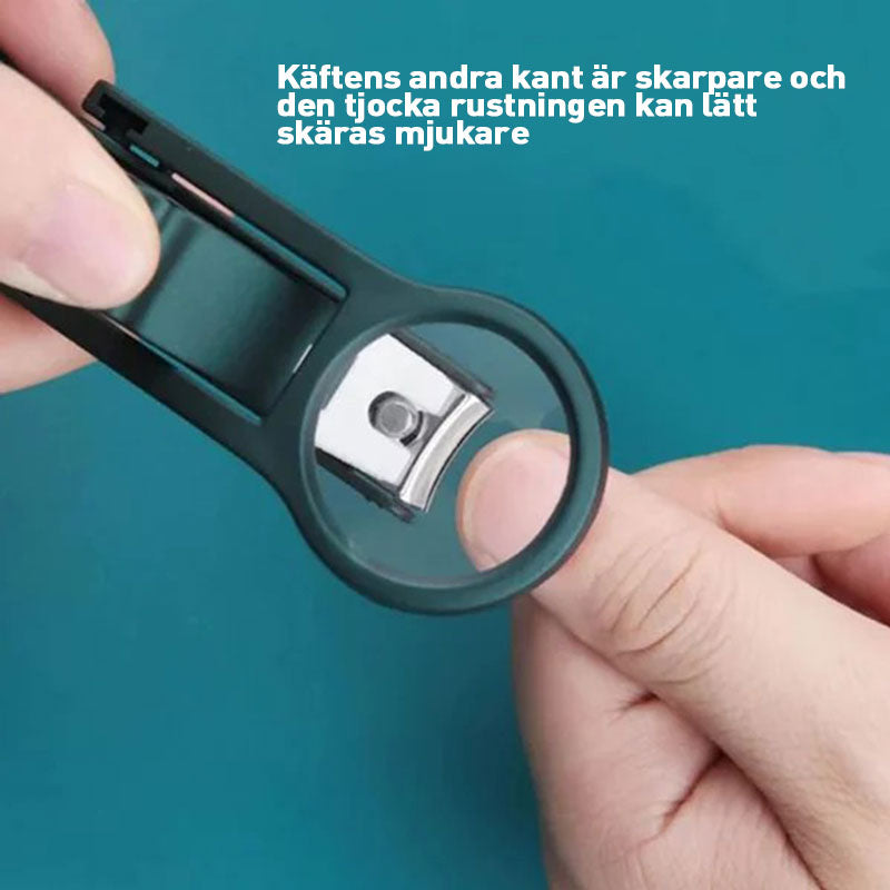 Nagelklippare i förstoringsglas