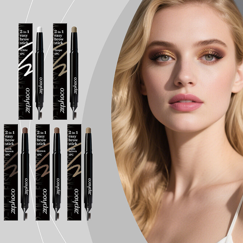 🌟 Lättanvänd 2-i-1 ögonbrynspenna