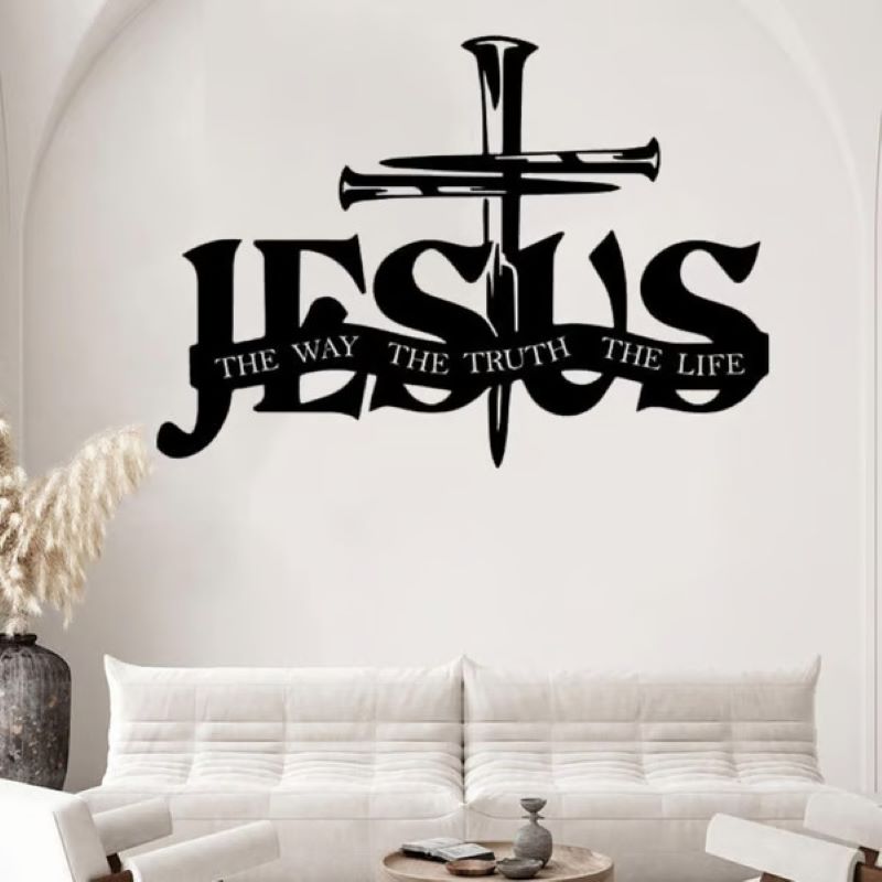 Jesus & Korset Vägen Sanningen Livet Metallväggkonst