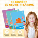 🔥Bästa presenten👶✨Dragsnöre 3D-geometri lärobok
