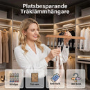 Trähängare med flera klämmor för att organisera garderoben