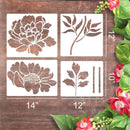 💐Trädgårdsstaket Stora Blomsterschabloner🌻Gör-det-själv-dekoration