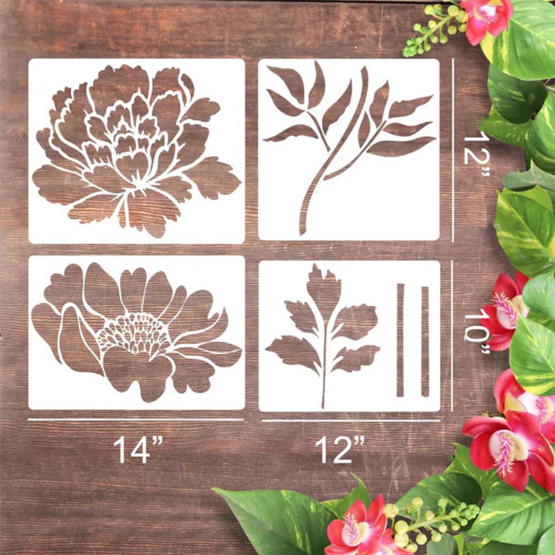 💐Trädgårdsstaket Stora Blomsterschabloner🌻Gör-det-själv-dekoration