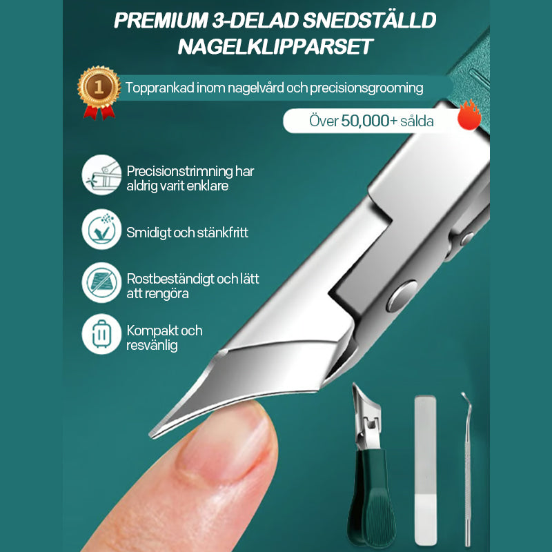 Bred käköppning Anti-Stänk Sned Nagelklippare✂️