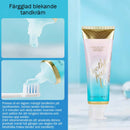 Färgglad blekande tandkräm