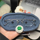 Virkad björnglasögonhållare, morsdagspresent, dekorativt glasögonställ