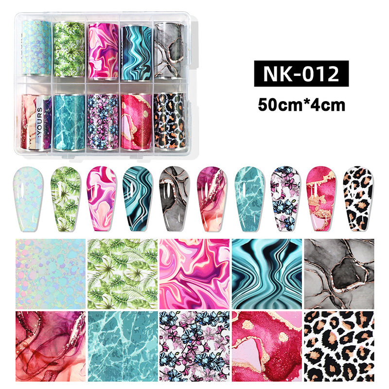 Reflekterande mosaik Nail Art Transfer Folie