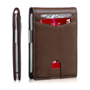 Stöldskyddad Swipe-korthållare i äkta läder