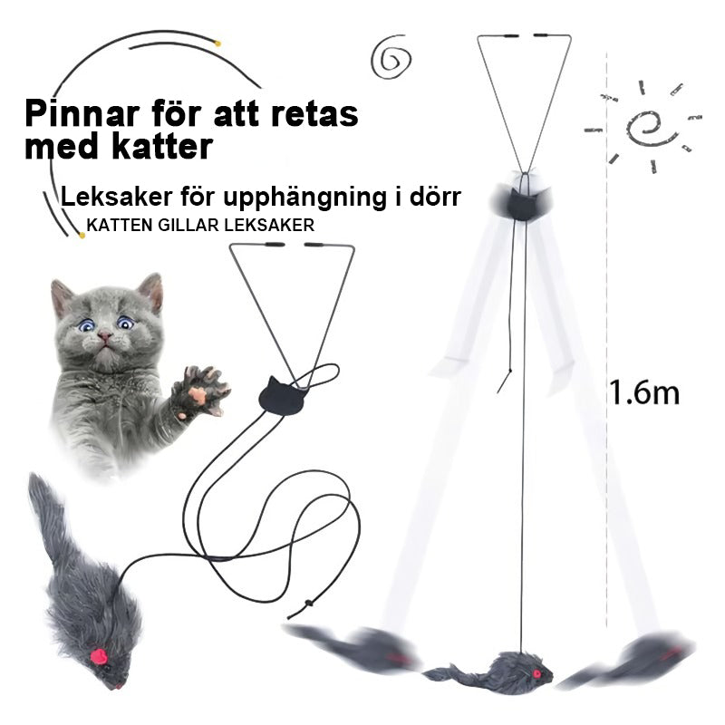 Hängande dörr studsande katt interaktiv leksak