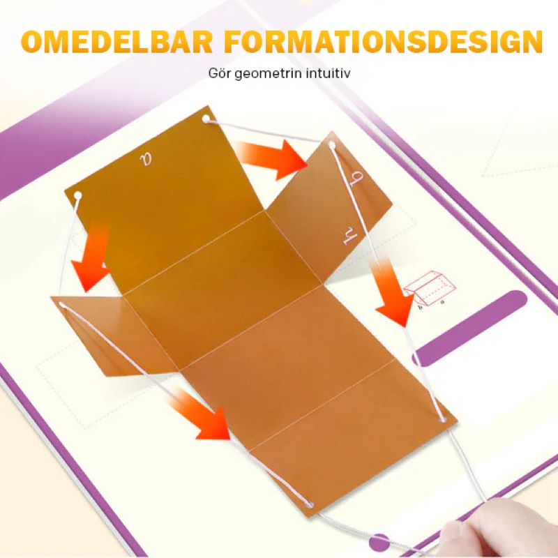 🔥Bästa presenten👶✨Dragsnöre 3D-geometri lärobok