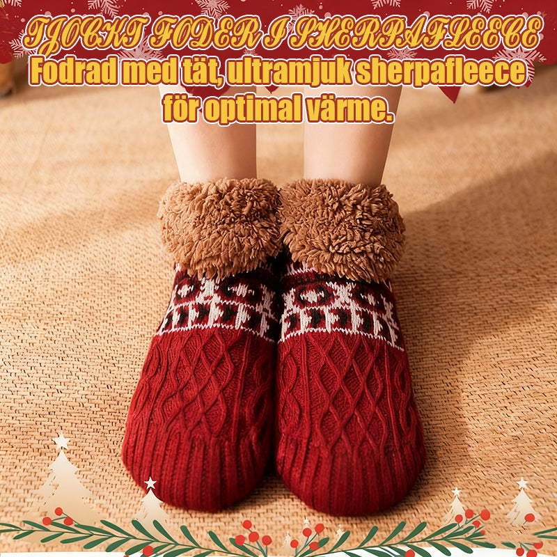 🧦 Jacquardgolvsockor – Mysig värme i varje steg