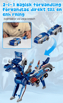 2-i-1 magnetisk bil som förvandlas till flygande drake och enhrning