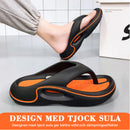 Bekväma sommarflip-flops med tjocka sulor