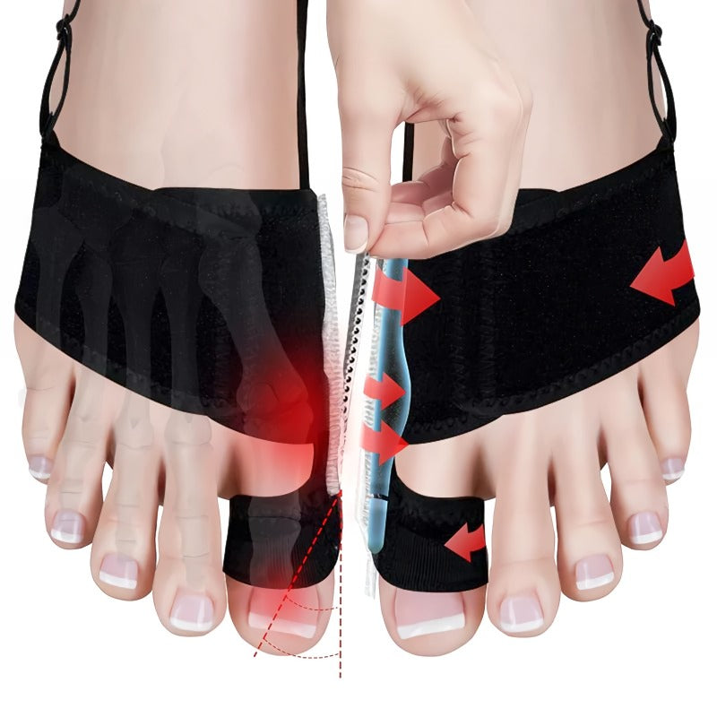Justerbar hallux valgus-korrigerare