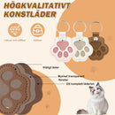 🐾Lädernyckelring med djurtass