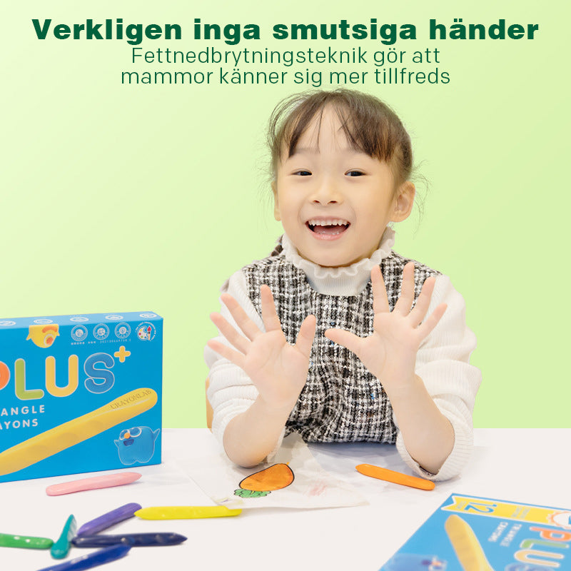 Triangel Jumbo Bivaxkritor för småbarn
