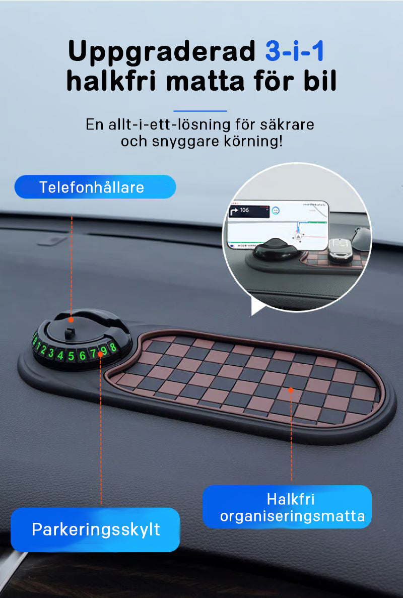Multifunktionell halkfri matta för bil