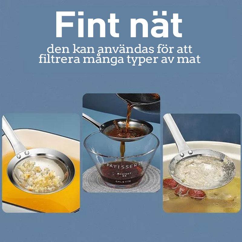 Finmaskigt filter i rostfritt stål