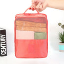 Dubbelskiktad reseskoväska, vikbar vattentät skoväska, organisatör, dagliga nödvändigheter