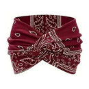 Mönstrat yoga-huvudband med kors