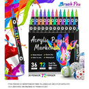 Tvåfärgad akrylfärgpenna med dubbla ändar