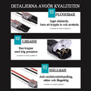 Plug-in-kontakt med dubbla ledningar och låsspänne