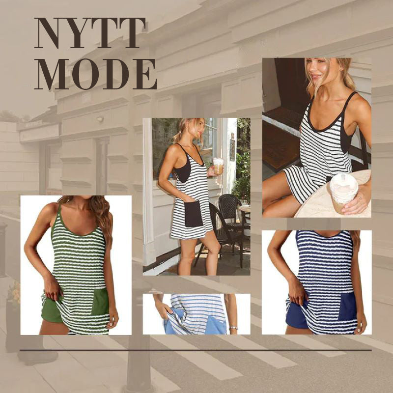 Ärmlös sommarklänning för kvinnor (med shorts)