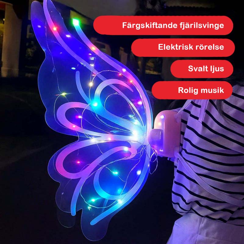 Lysande elektriska älvvingar