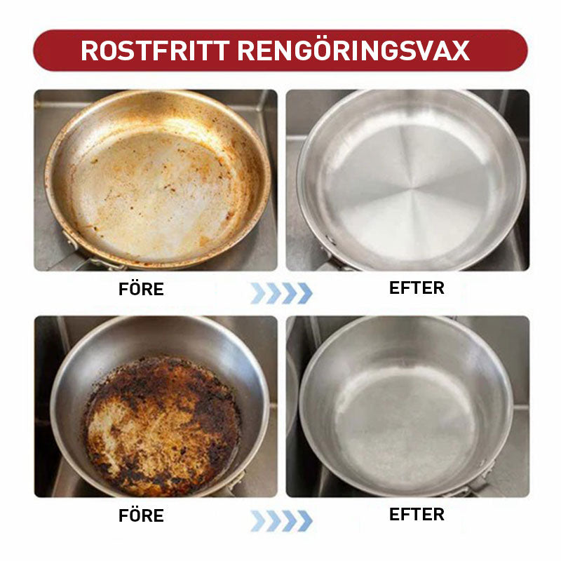 Magisk rengöringspasta för rostfritt stål